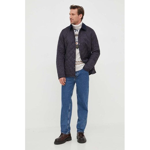 Barbour sweter wełniany męski kolor szary z golferm Barbour L ANSWEAR.com