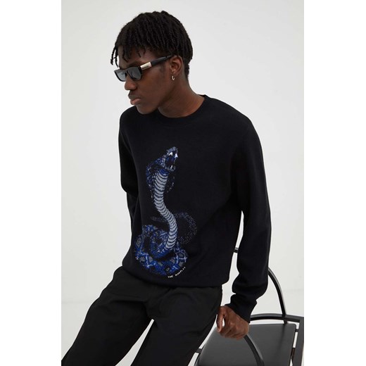 The Kooples sweter wełniany męski kolor czarny ciepły The Kooples M ANSWEAR.com