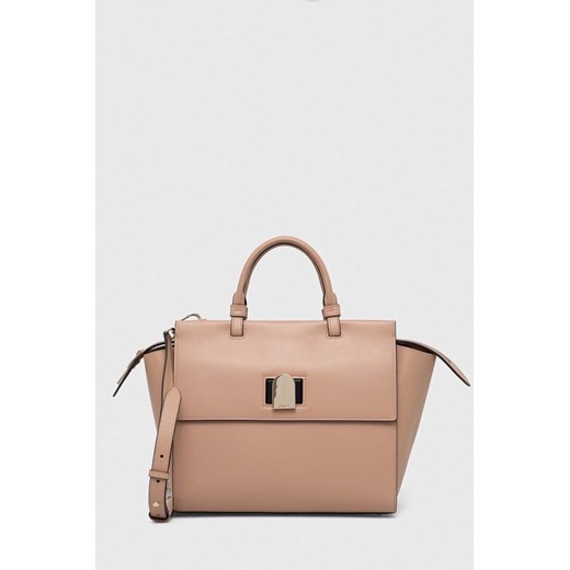 Furla torebka skórzana kolor różowy Furla ONE ANSWEAR.com