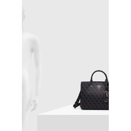 Shopper bag Guess elegancka duża z nadrukiem