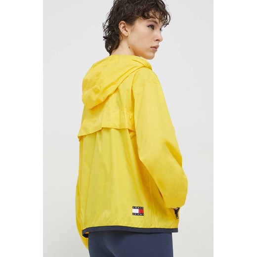 Kurtka damska Tommy Jeans bez kaptura żółta krótka casualowa