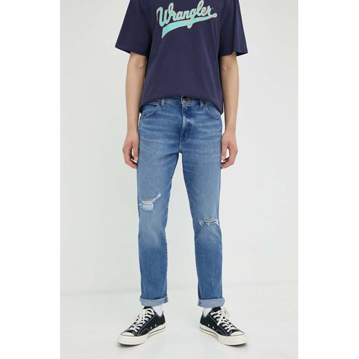 Wrangler jeansy Larston męskie kolor niebieski ze sklepu ANSWEAR.com w kategorii Jeansy męskie - zdjęcie 163407200