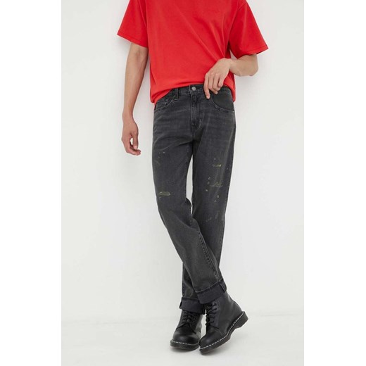 Levi&apos;s jeansy 502 TAPER męskie kolor czarny ze sklepu ANSWEAR.com w kategorii Jeansy męskie - zdjęcie 163407420