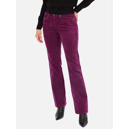 Fioletowe spodnie sztruksowe z prostą nogawką Red Button Babette ze sklepu Eye For Fashion w kategorii Spodnie damskie - zdjęcie 163421681