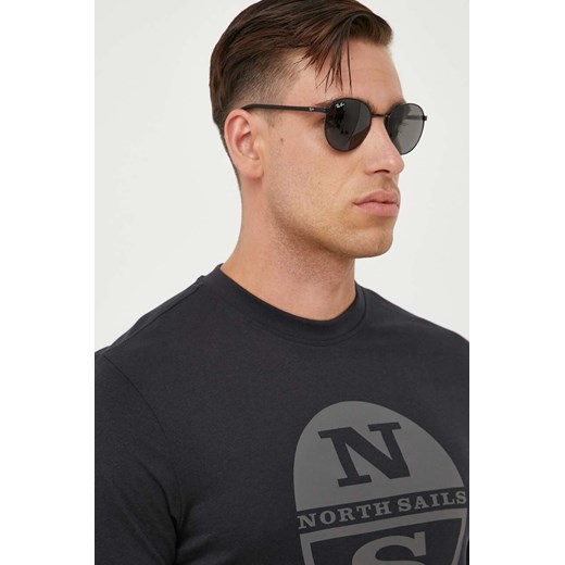 T-shirt męski North Sails z nadrukami czarny