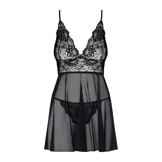 Obsessive Idillia babydoll koszulka i stringi, Kolor czarny, Rozmiar S/M, Obsessive S/M okazja Primodo