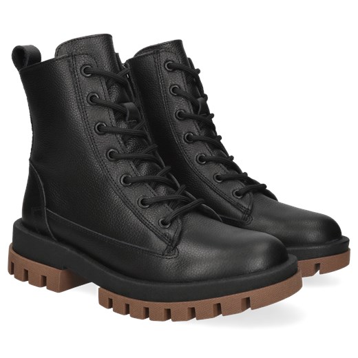 Czarne botki Kari, Kampa - polska produkcja, KK0010-02, Trapery i workery, Kampa 39 Konopka Shoes