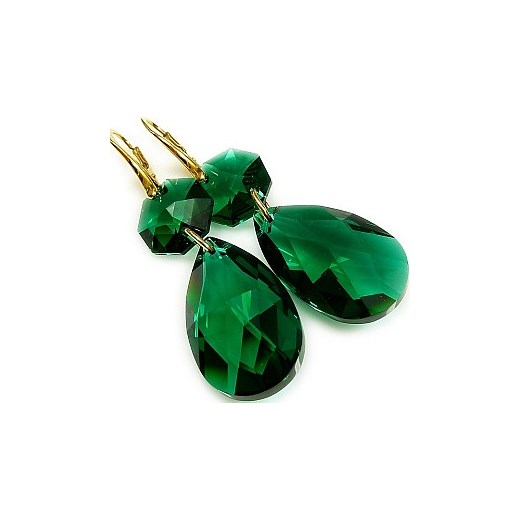 Nowe! Kryształy Piękny Komplet Emerald Jolie Gold One Size 111ara111nde