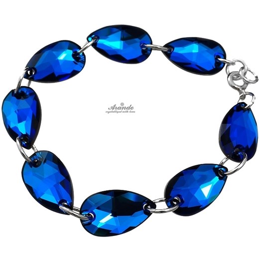 Kryształy Piękna Bransoletka BERMUDA BLUE SREBRO One Size 111ara111nde