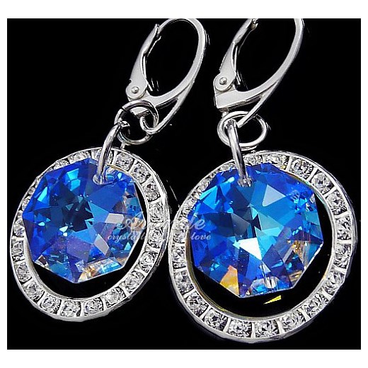 Kryształy ozdobne kolczyki BLUE AURORA SREBRO One Size 111ara111nde