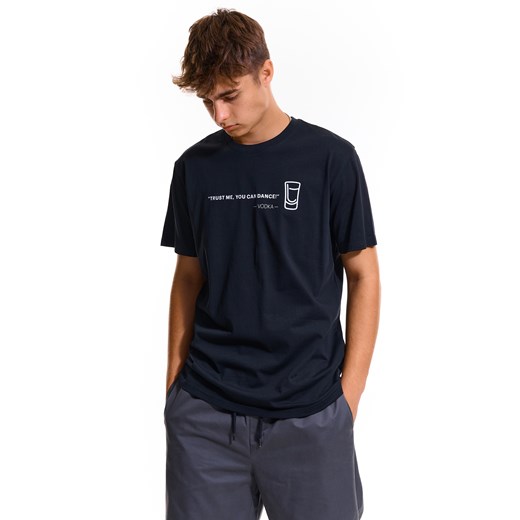T-shirt męski Gate bawełniany z krótkimi rękawami młodzieżowy 