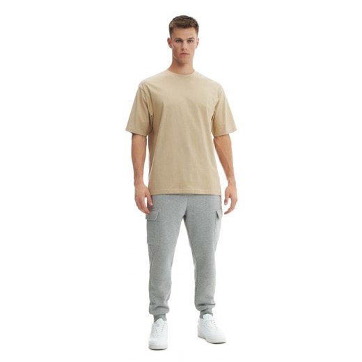 Cropp - Beżowa koszulka comfort - beżowy Cropp XL Cropp