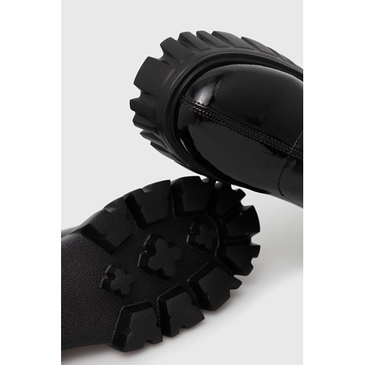 Buffalo kozaki Lion Overknee damskie kolor czarny na platformie 1220020 Buffalo 38 ANSWEAR.com