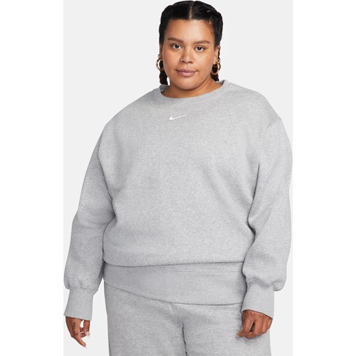 Damska bluza dresowa o luźnym kroju Nike Sportswear Phoenix Fleece (duże rozmiary) - Szary ze sklepu Nike poland w kategorii Bluzy damskie - zdjęcie 163460043
