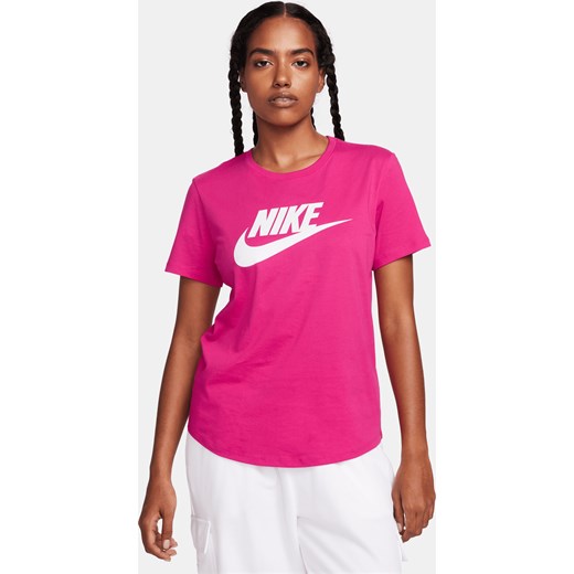 Damski T-shirt z logo Nike Sportswear Essentials - Różowy Nike M Nike poland