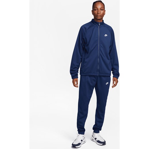 Męski dres z dzianiny poliestrowej Nike Club - Niebieski ze sklepu Nike poland w kategorii Dresy męskie - zdjęcie 163460130