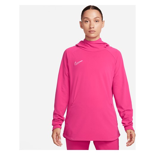 Damska bluza z kapturem Nike Dri-FIT Academy - Różowy ze sklepu Nike poland w kategorii Bluzy damskie - zdjęcie 163460150