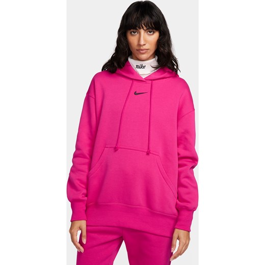 Damska bluza z kapturem o kroju oversize Nike Sportswear Phoenix Fleece - Różowy Nike XL (EU 48-50) Nike poland