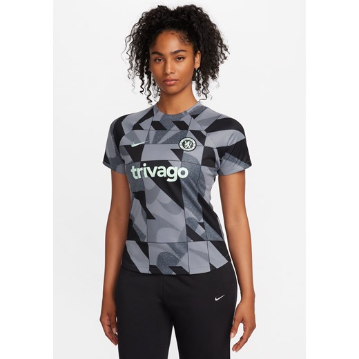 Damska przedmeczowa koszulka piłkarska z krótkim rękawem Nike Dri-FIT Chelsea F.C. Academy Pro (wersja trzecia) - Szary ze sklepu Nike poland w kategorii Bluzki damskie - zdjęcie 163460291