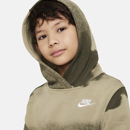 Bluza z kapturem dla dużych dzieci Nike Sportswear Club Fleece - Zieleń Nike M Nike poland