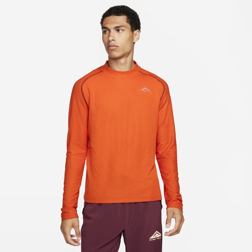 Męska koszulka z długim rękawem do biegania Dri-FIT Nike Trail - Pomarańczowy Nike XL Nike poland