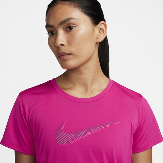 Bluzka damska Nike na lato z okrągłym dekoltem w sportowym stylu 