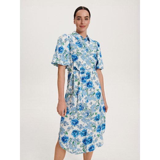 Reserved - Sukienka midi - wielobarwny Reserved M Reserved okazja