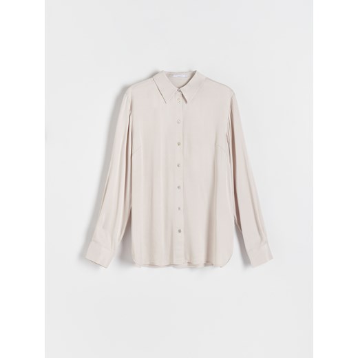 Reserved - Koszula z satynowej wiskozy - beżowy Reserved L Reserved