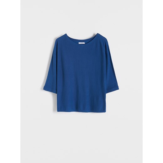 Reserved - Bluzka z wiskozą - niebieski Reserved M Reserved