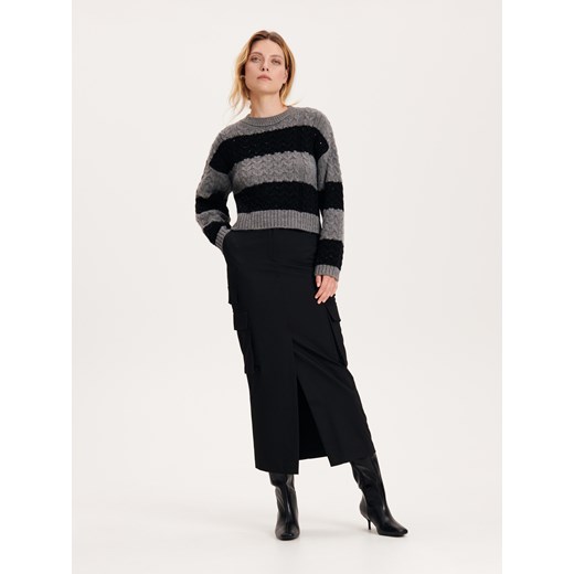 Reserved - Sweter w warkoczowy splot - wielobarwny Reserved M Reserved