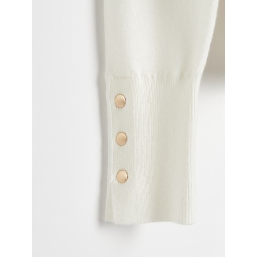 Reserved - Sweter z wiskozą - złamana biel Reserved S Reserved