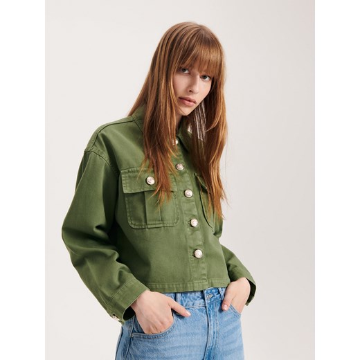 Reserved - Kurtka jeansowa - zielony Reserved S Reserved