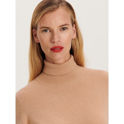Sweter damski Reserved casualowy kaszmirowy z golfem