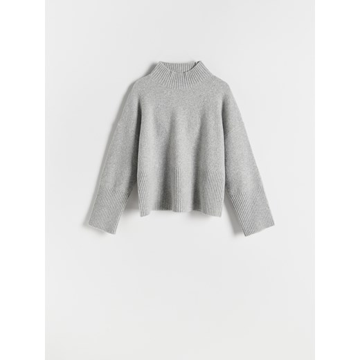 Reserved - Sweter z golfem - jasnoszary Reserved L Reserved