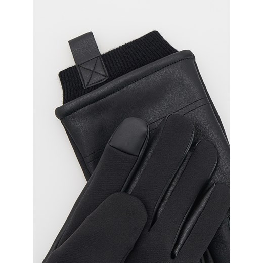 Reserved - Rękawiczki z łączonych materiałów - czarny Reserved L Reserved