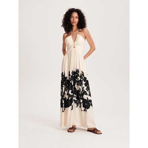 Reserved - Sukienka z kwiatowym printem - wielobarwny Reserved XS promocja Reserved