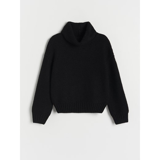 Reserved - Sweter z luźnym golfem - czarny ze sklepu Reserved w kategorii Swetry dziewczęce - zdjęcie 163487232
