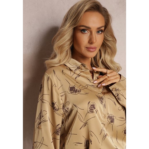 Koszula damska beżowa Renee casual