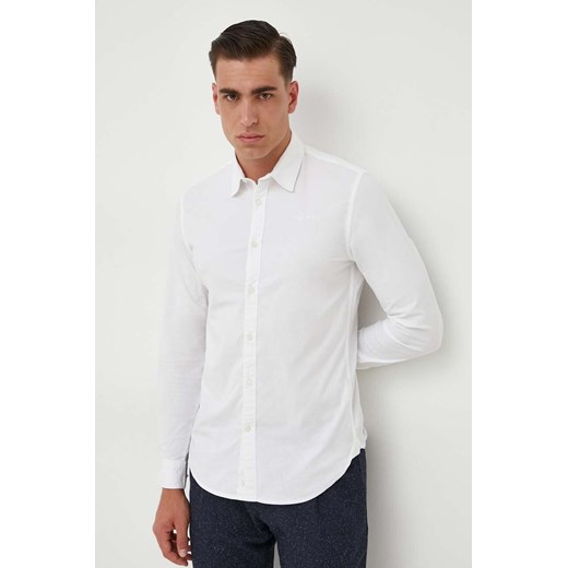 Pepe Jeans koszula COVENTRY męska kolor biały slim z kołnierzykiem klasycznym ze sklepu ANSWEAR.com w kategorii Koszule męskie - zdjęcie 163493043