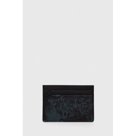HUGO etui na karty skórzane kolor czarny ze sklepu ANSWEAR.com w kategorii Etui - zdjęcie 163493694