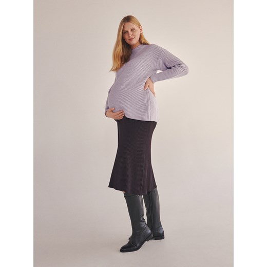 Reserved - Dzianinowa spódnica midi - czarny ze sklepu Reserved w kategorii Spódnice ciążowe - zdjęcie 163500372