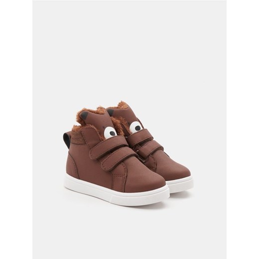 Sinsay - Sneakersy na rzepy - brązowy Sinsay 22 Sinsay