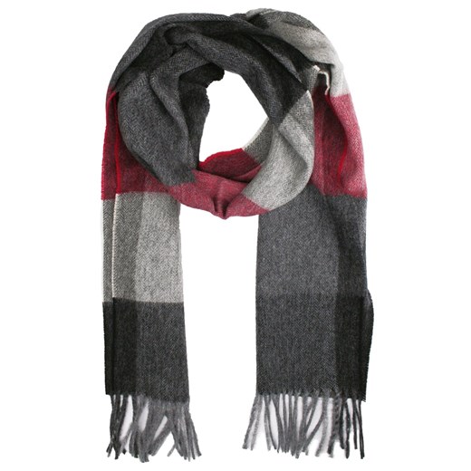 Szalik Wełna z Kaszmirem Czerwono-Szary z Frędzlami, w Kratkę Ciepły, Męski -V. Fraas SZAWLN1252 - id: 20875 - marki V. Fraas - 163501311 Szalik Wełna z Kaszmirem Czerwono-Szary z Frędzlami, w Kratkę Ciepły, Męski -V. Fraas SZAWLN1252 ze sklepu JegoSzafa.pl w kategorii Szaliki męskie - zdjęcie 163501311