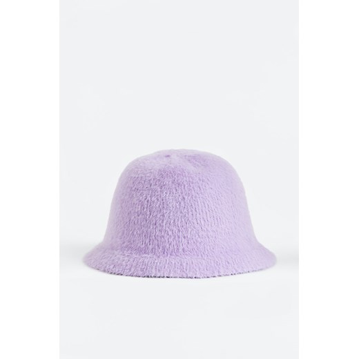 H & M - Kapelusz wędkarski z puszystej dzianiny - Fioletowy H & M 152/170 (12-14Y+) H&M