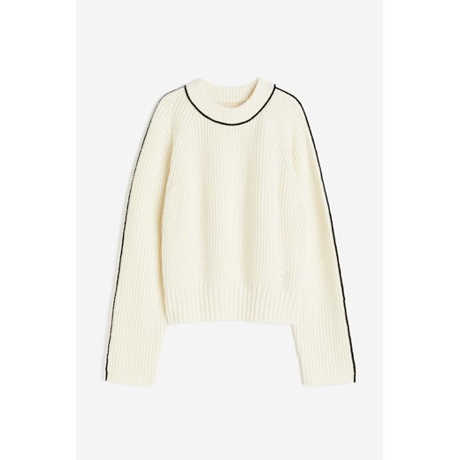 H & M - Sweter z domieszką wełny - Biały H & M M H&M