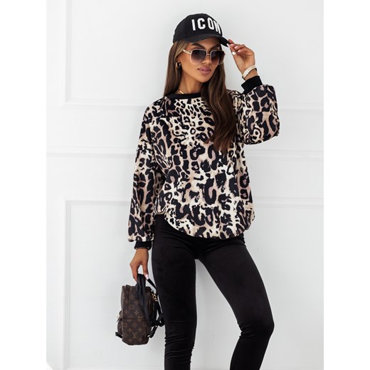 KOMPLET DRESOWY LEGGINSY+ BLUZA W PANTERKĘ+ CZARNY Olika L olika.com.pl