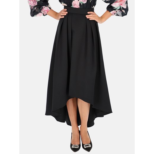 Czarna spódnica asymetryczna rozkloszowana midi L'AF Buena ze sklepu Eye For Fashion w kategorii Spódnice - zdjęcie 163505862