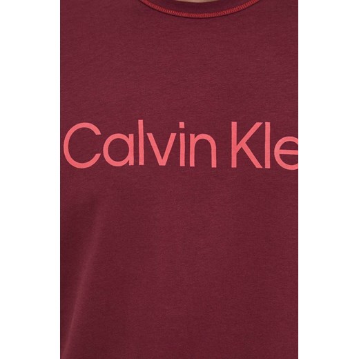Calvin Klein Underwear t-shirt lounge kolor bordowy z nadrukiem Calvin Klein Underwear XL ANSWEAR.com