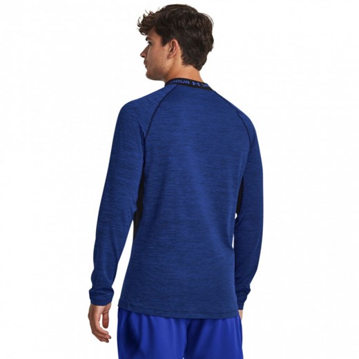 Męski longsleeve treningowy Under Armour UA CG Armour Twist Mock - niebieski ze sklepu Sportstylestory.com w kategorii T-shirty męskie - zdjęcie 163508893