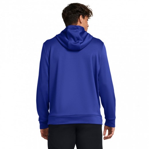 Męska bluza treningowa Under Armour UA Armour Fleece Wordmark HD - niebieska ze sklepu Sportstylestory.com w kategorii Bluzy męskie - zdjęcie 163508950